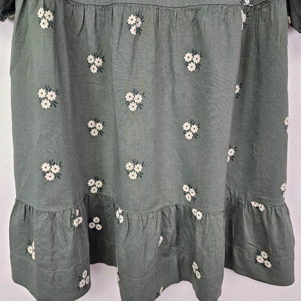Old Navy Green Floral Mini Dress